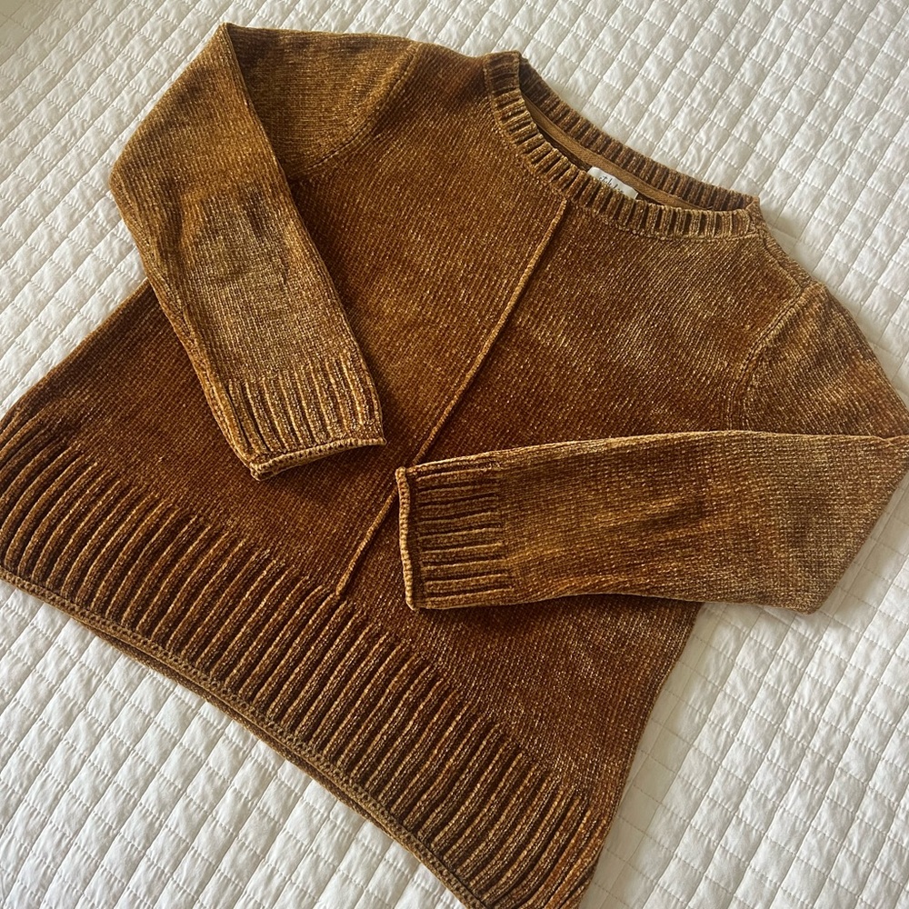 Luxurious Velvet Golden Sweater